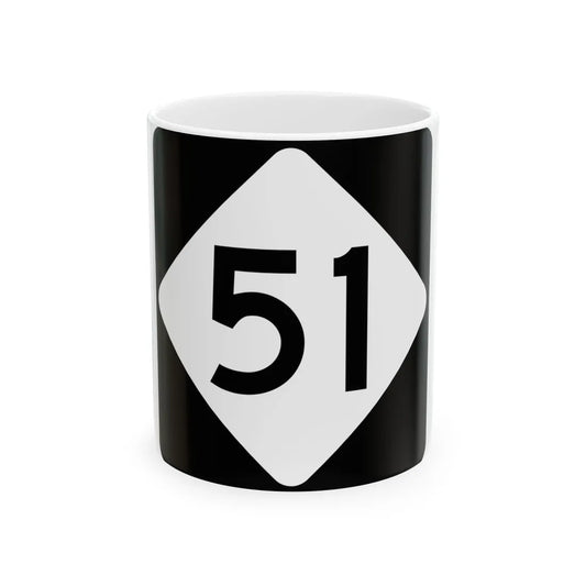 NC 51 (North Carolina) (Road Sign) White Coffee Mug 11oz - Go Mug Yourself