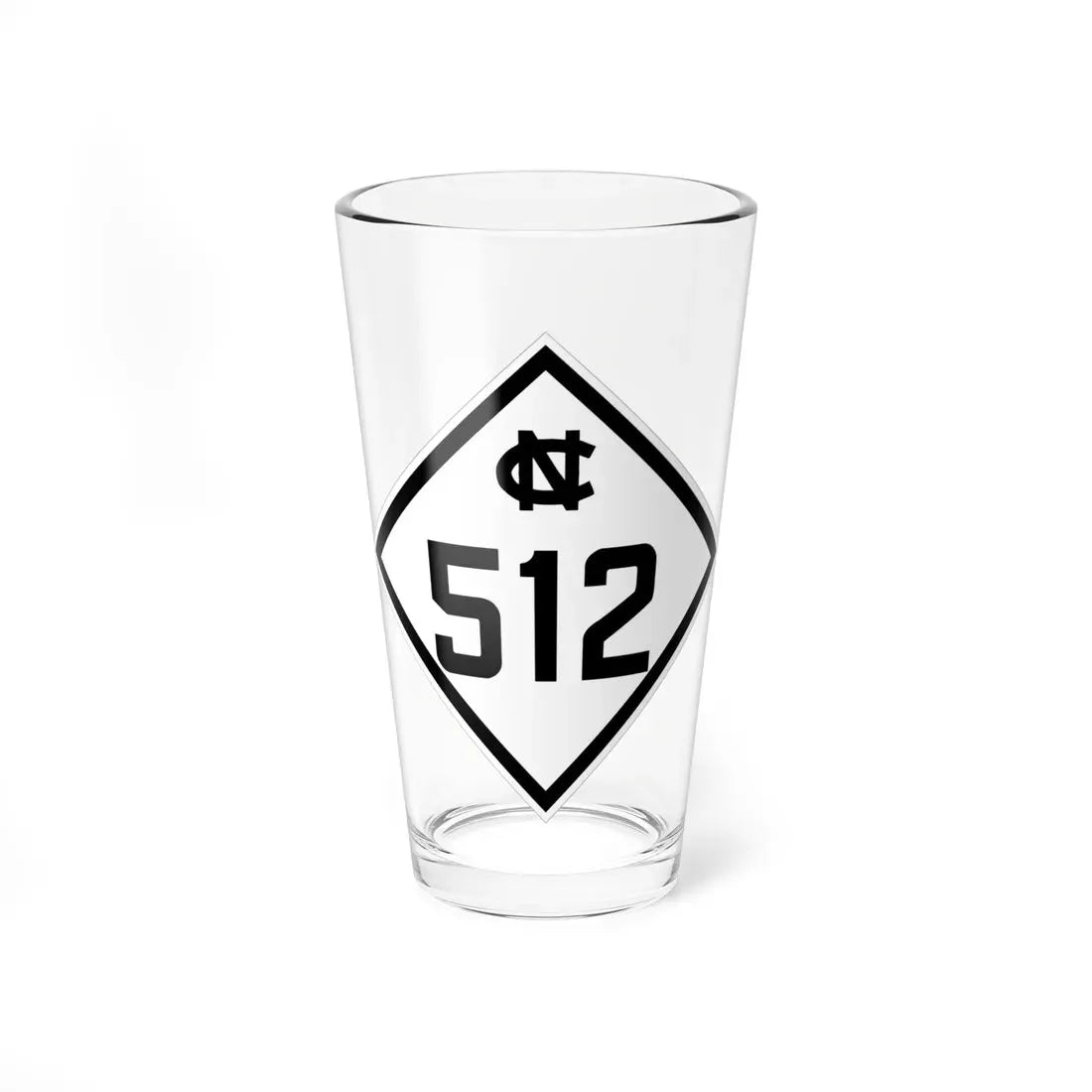 NC 512 1945 (North Carolina) (Road Sign) Pint Glass 16oz 16oz - Go Mug Yourself
