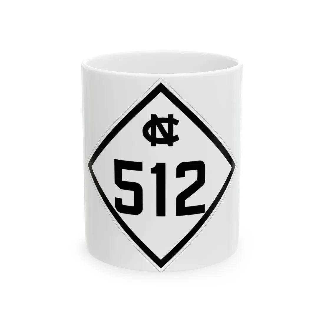 NC 512 1945 (North Carolina) (Road Sign) White Coffee Mug 11oz - Go Mug Yourself