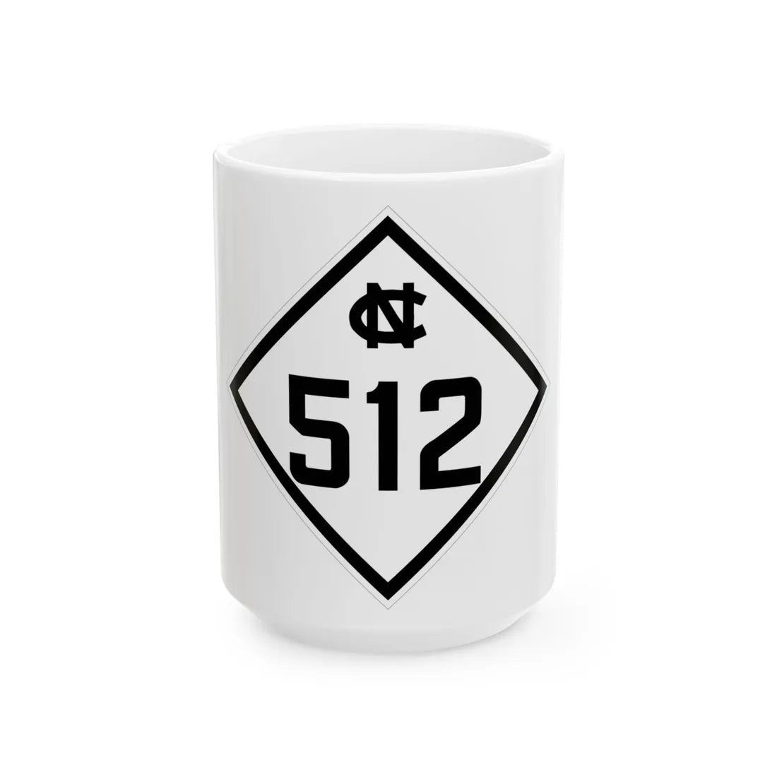 NC 512 1945 (North Carolina) (Road Sign) White Coffee Mug 15oz - Go Mug Yourself