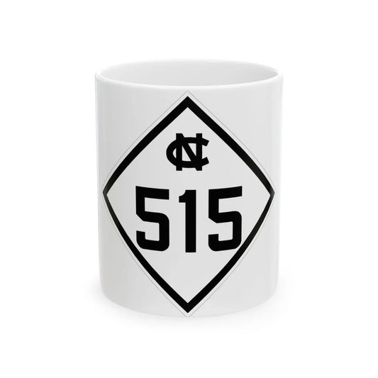 NC 515 1945 (North Carolina) (Road Sign) White Coffee Mug 11oz - Go Mug Yourself