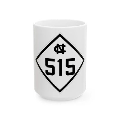 NC 515 1945 (North Carolina) (Road Sign) White Coffee Mug 15oz - Go Mug Yourself