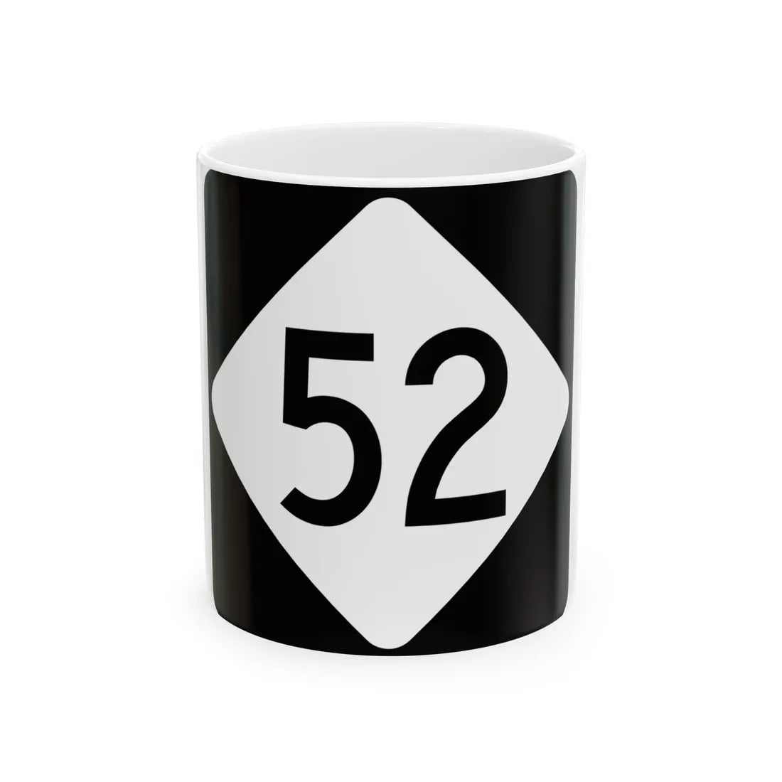 NC 52 (North Carolina) (Road Sign) White Coffee Mug 11oz - Go Mug Yourself