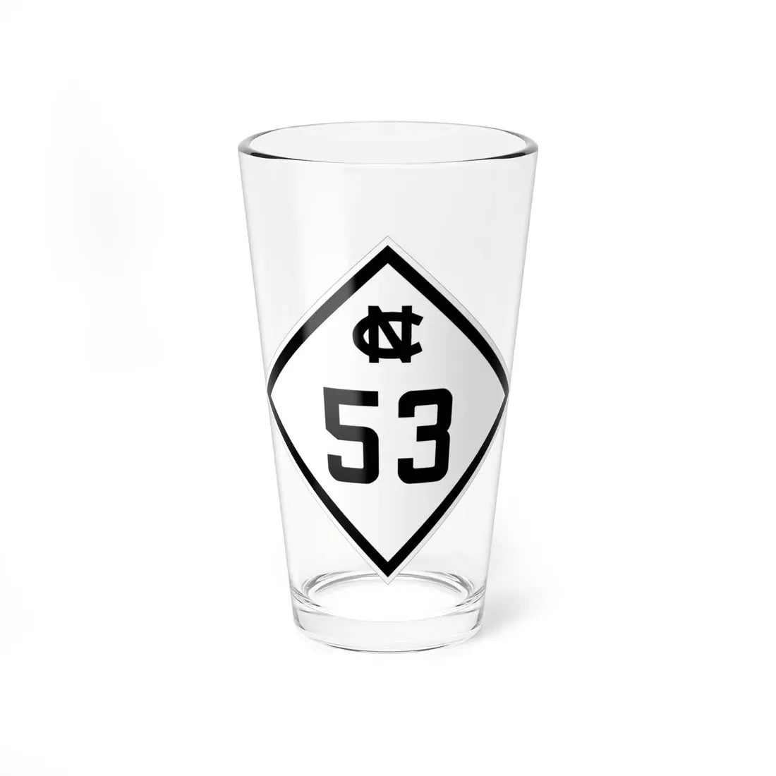 NC 53 1945 (North Carolina) (Road Sign) Pint Glass 16oz 16oz - Go Mug Yourself