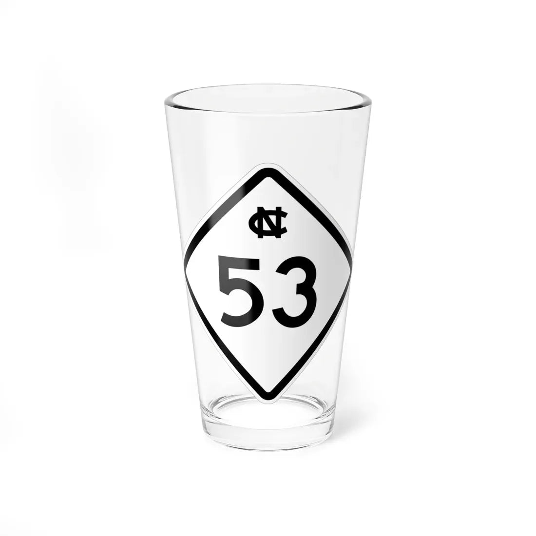 NC 53 1957 (North Carolina) (Road Sign) Pint Glass 16oz 16oz - Go Mug Yourself