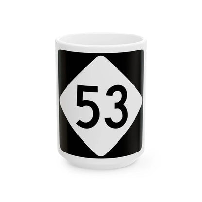 NC 53 (North Carolina) (Road Sign) White Coffee Mug 15oz - Go Mug Yourself
