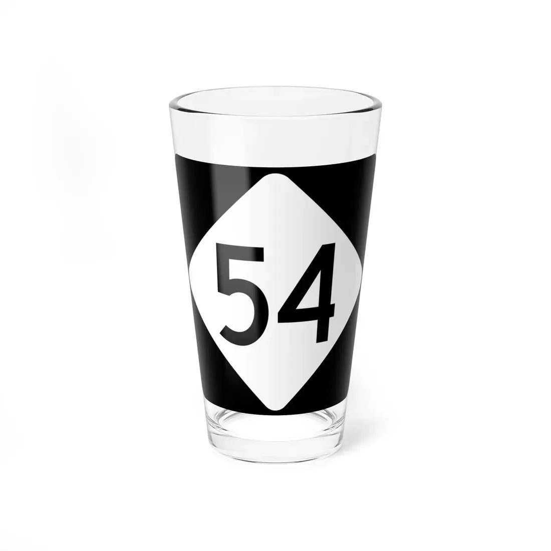 NC 54 (North Carolina) (Road Sign) Pint Glass 16oz 16oz - Go Mug Yourself
