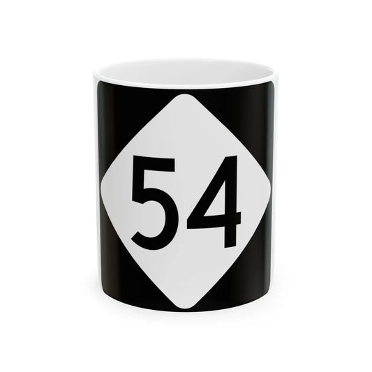 NC 54 (North Carolina) (Road Sign) White Coffee Mug 11oz - Go Mug Yourself