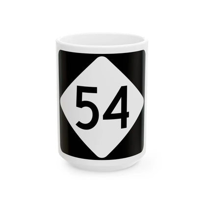 NC 54 (North Carolina) (Road Sign) White Coffee Mug 15oz - Go Mug Yourself