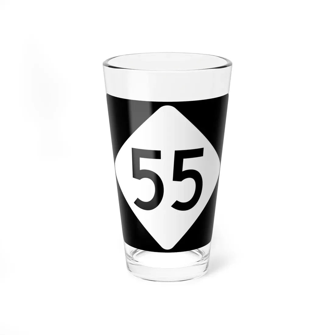 NC 55 (North Carolina) (Road Sign) Pint Glass 16oz 16oz - Go Mug Yourself
