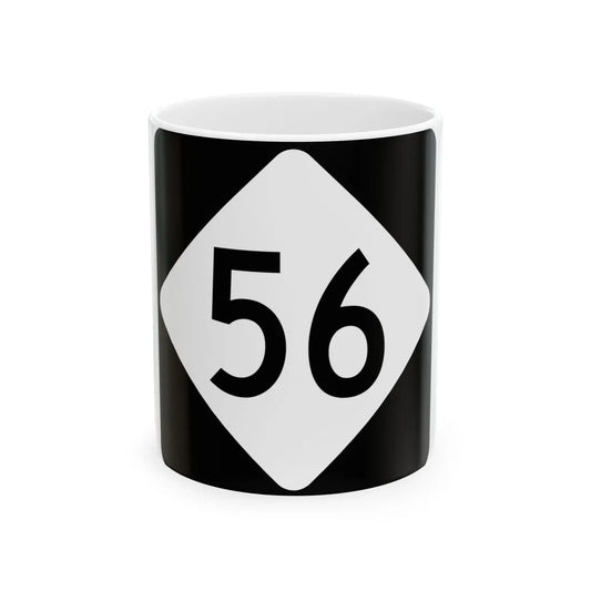 NC 56 (North Carolina) (Road Sign) White Coffee Mug 11oz - Go Mug Yourself