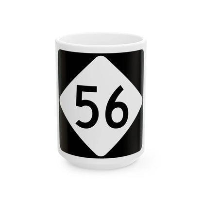 NC 56 (North Carolina) (Road Sign) White Coffee Mug 15oz - Go Mug Yourself