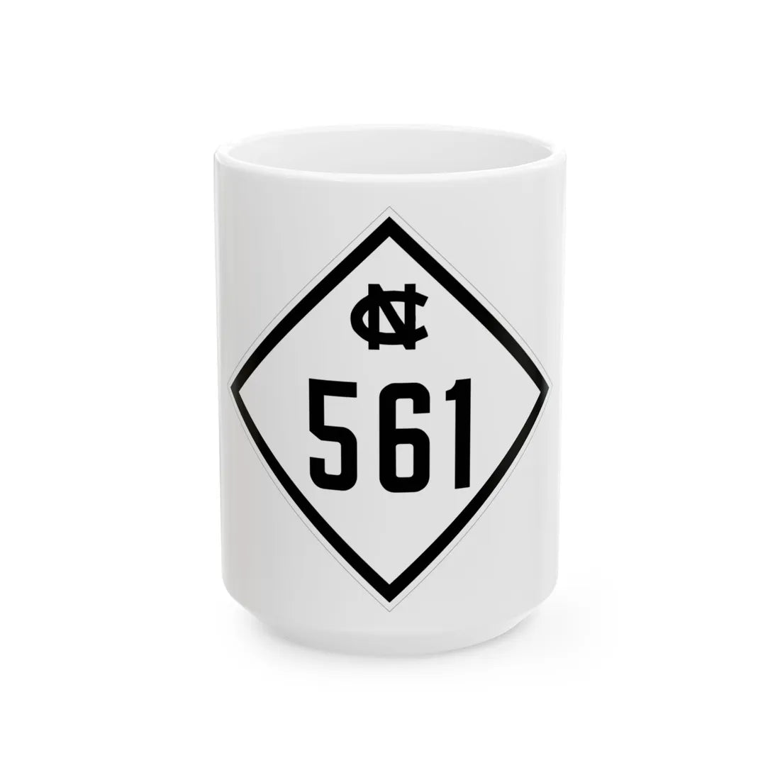 NC 561 1945 (North Carolina) (Road Sign) White Coffee Mug 15oz - Go Mug Yourself