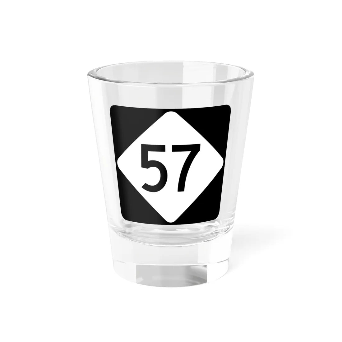 NC 57 (North Carolina) (Road Sign) Shot Glass 1.5oz 1.5oz - Go Mug Yourself