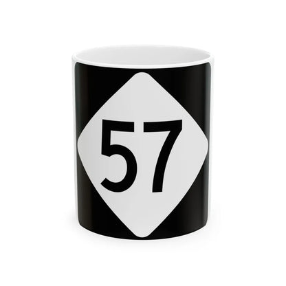 NC 57 (North Carolina) (Road Sign) White Coffee Mug 11oz - Go Mug Yourself