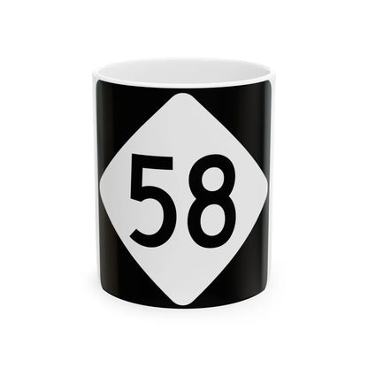 NC 58 (North Carolina) (Road Sign) White Coffee Mug 11oz - Go Mug Yourself