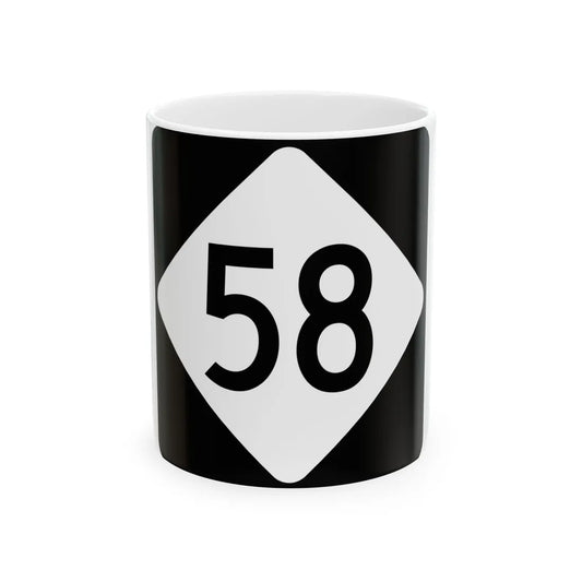 NC 58 (North Carolina) (Road Sign) White Coffee Mug 11oz - Go Mug Yourself