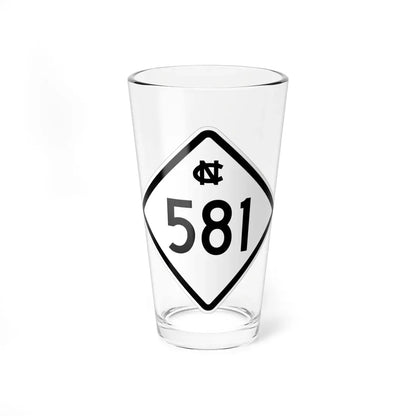 NC 581 1957 (North Carolina) (Road Sign) Pint Glass 16oz 16oz - Go Mug Yourself