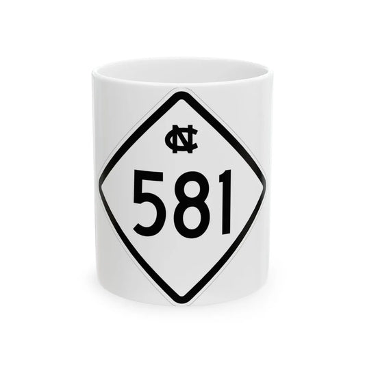 NC 581 1957 (North Carolina) (Road Sign) White Coffee Mug 11oz - Go Mug Yourself