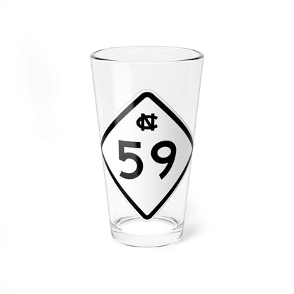 NC 59 1957 (North Carolina) (Road Sign) Pint Glass 16oz 16oz - Go Mug Yourself