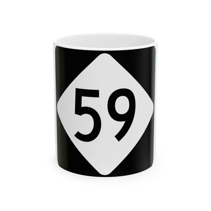 NC 59 (North Carolina) (Road Sign) White Coffee Mug 11oz - Go Mug Yourself