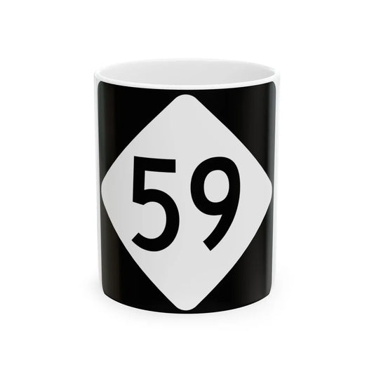 NC 59 (North Carolina) (Road Sign) White Coffee Mug 11oz - Go Mug Yourself