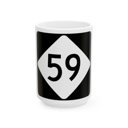 NC 59 (North Carolina) (Road Sign) White Coffee Mug 15oz - Go Mug Yourself