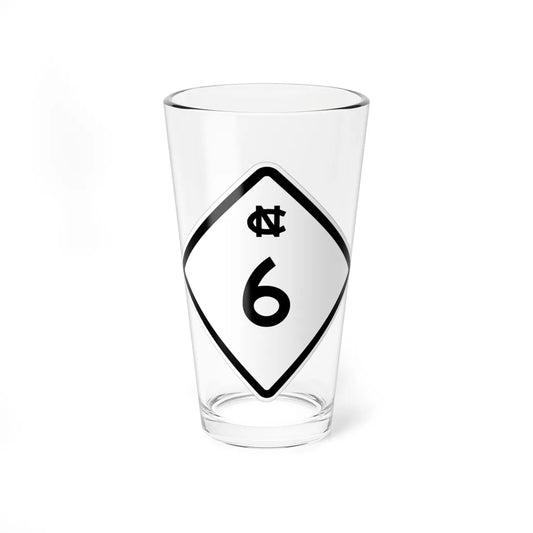 NC 6 1957 (North Carolina) (Road Sign) Pint Glass 16oz 16oz - Go Mug Yourself
