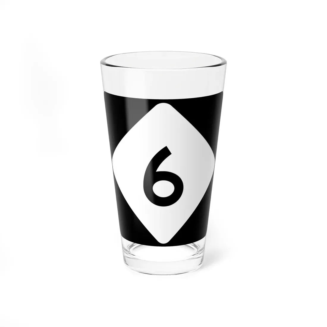 NC 6 (North Carolina) (Road Sign) Pint Glass 16oz 16oz - Go Mug Yourself