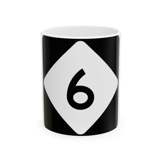 NC 6 (North Carolina) (Road Sign) White Coffee Mug 11oz - Go Mug Yourself