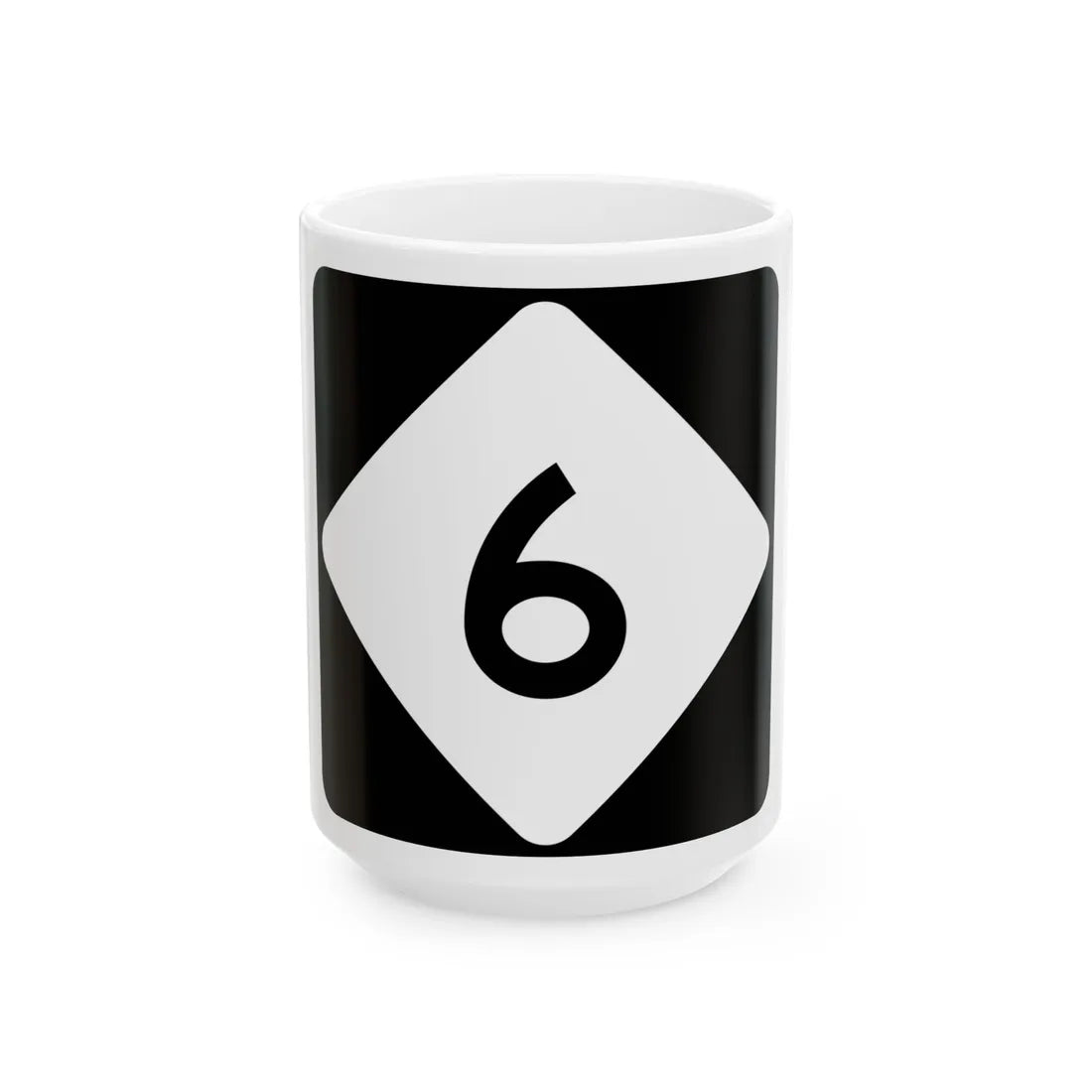 NC 6 (North Carolina) (Road Sign) White Coffee Mug 15oz - Go Mug Yourself