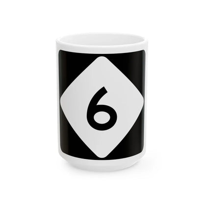NC 6 (North Carolina) (Road Sign) White Coffee Mug 15oz - Go Mug Yourself
