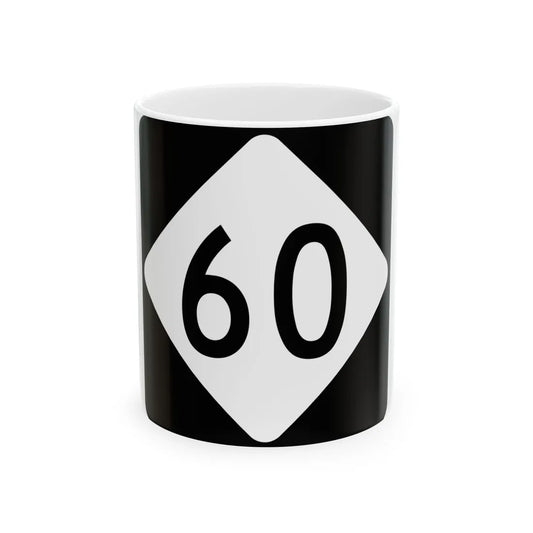 NC 60 (North Carolina) (Road Sign) White Coffee Mug 11oz - Go Mug Yourself
