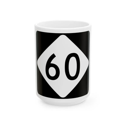 NC 60 (North Carolina) (Road Sign) White Coffee Mug 15oz - Go Mug Yourself