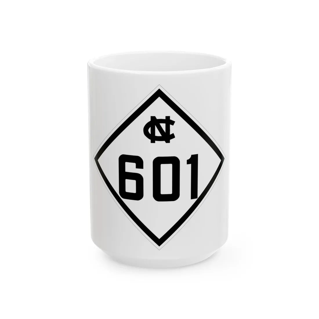 NC 601 1945 (North Carolina) (Road Sign) White Coffee Mug 15oz - Go Mug Yourself