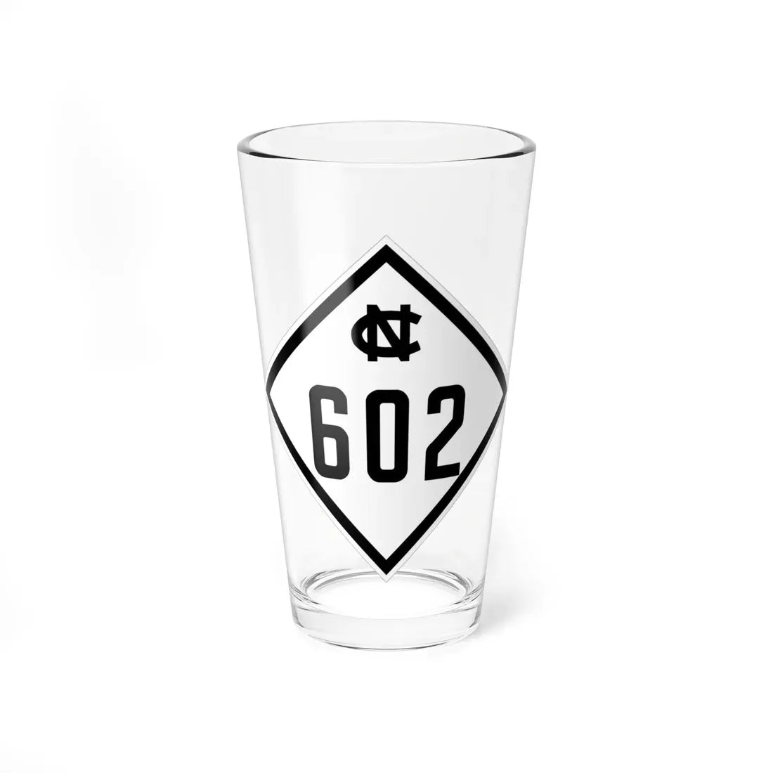 NC 602 1945 (North Carolina) (Road Sign) Pint Glass 16oz 16oz - Go Mug Yourself