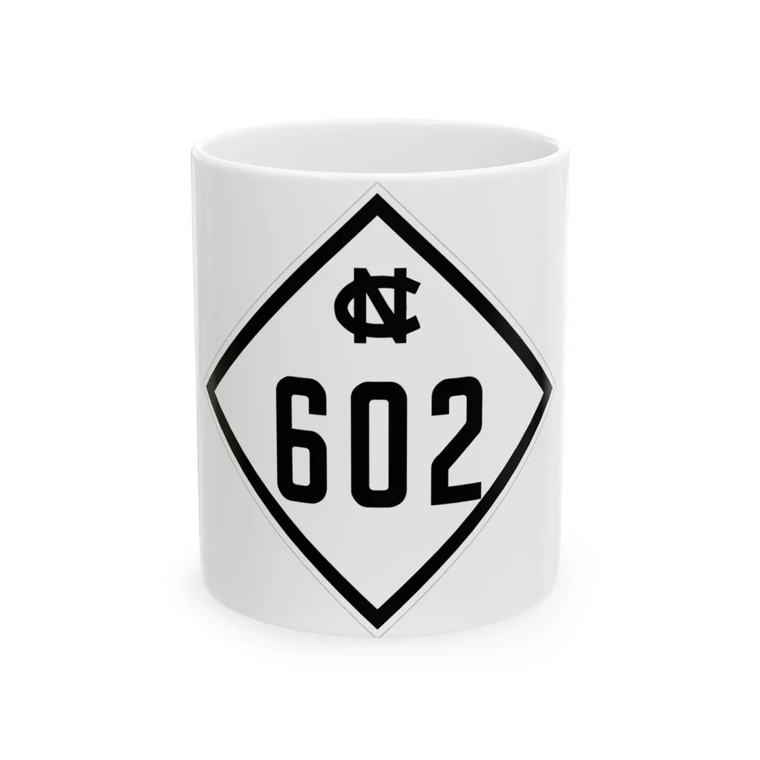 NC 602 1945 (North Carolina) (Road Sign) White Coffee Mug 11oz - Go Mug Yourself