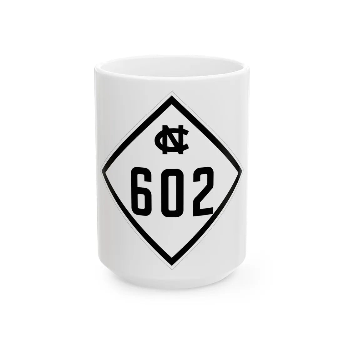 NC 602 1945 (North Carolina) (Road Sign) White Coffee Mug 15oz - Go Mug Yourself