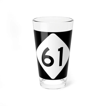 NC 61 (North Carolina) (Road Sign) Pint Glass 16oz 16oz - Go Mug Yourself