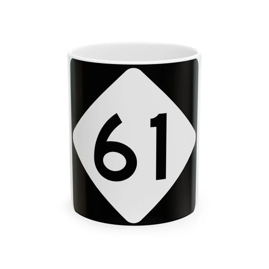 NC 61 (North Carolina) (Road Sign) White Coffee Mug 11oz - Go Mug Yourself