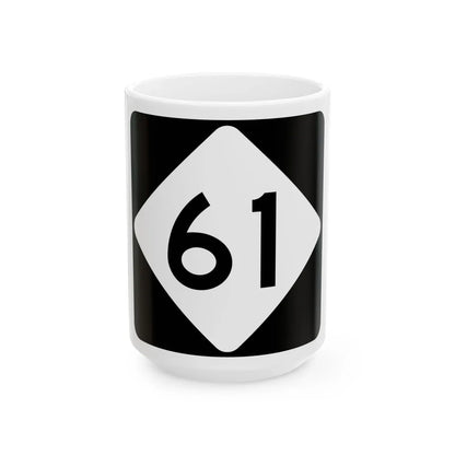 NC 61 (North Carolina) (Road Sign) White Coffee Mug 15oz - Go Mug Yourself