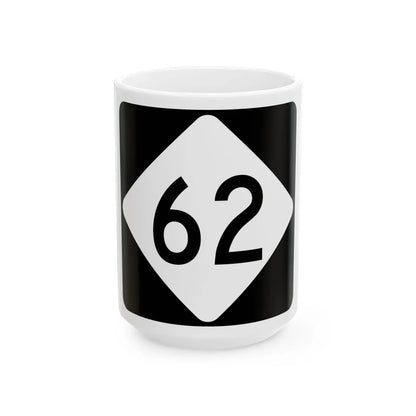 NC 62 (North Carolina) (Road Sign) White Coffee Mug 15oz - Go Mug Yourself
