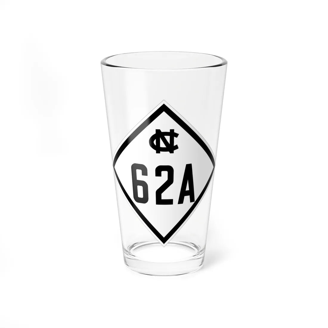NC 62A 1945 (North Carolina) (Road Sign) Pint Glass 16oz 16oz - Go Mug Yourself