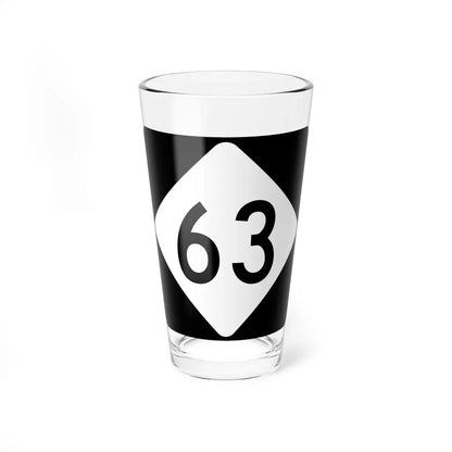 NC 63 (North Carolina) (Road Sign) Pint Glass 16oz 16oz - Go Mug Yourself