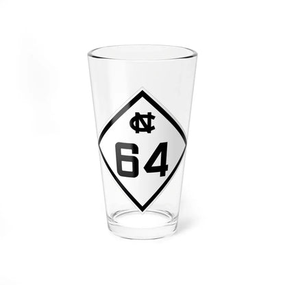 NC 64 1945 (North Carolina) (Road Sign) Pint Glass 16oz 16oz - Go Mug Yourself