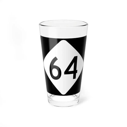 NC 64 (North Carolina) (Road Sign) Pint Glass 16oz 16oz - Go Mug Yourself