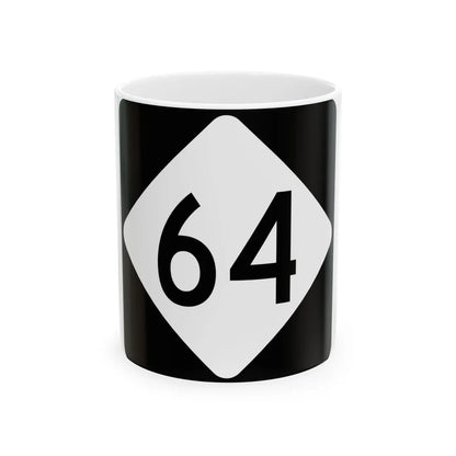 NC 64 (North Carolina) (Road Sign) White Coffee Mug 11oz - Go Mug Yourself