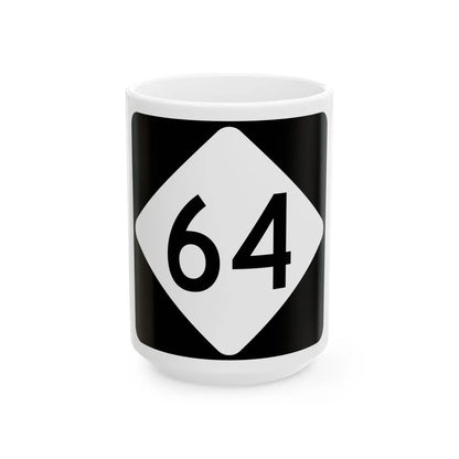 NC 64 (North Carolina) (Road Sign) White Coffee Mug 15oz - Go Mug Yourself