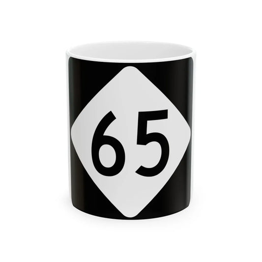 NC 65 (North Carolina) (Road Sign) White Coffee Mug 11oz - Go Mug Yourself