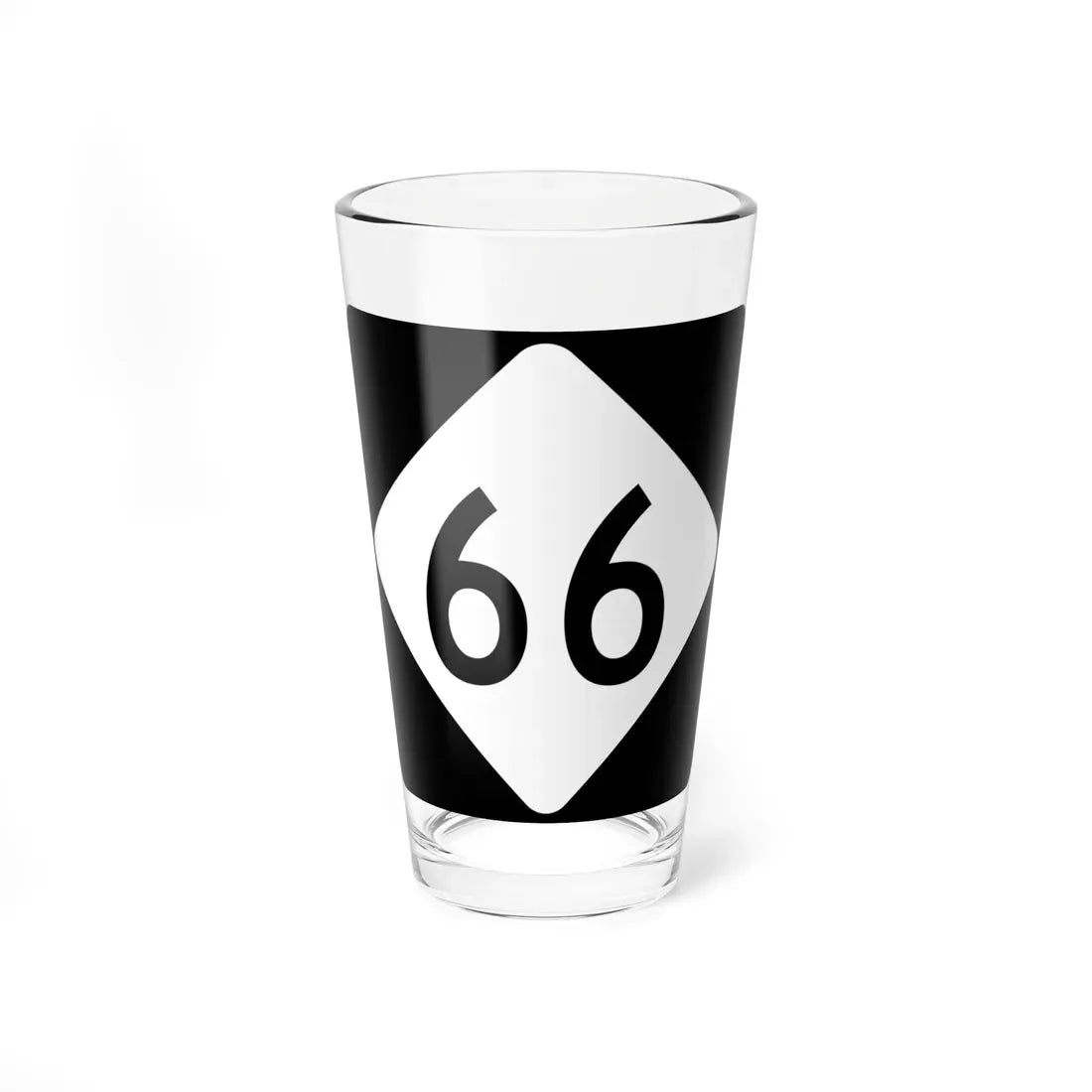 NC 66 (North Carolina) (Road Sign) Pint Glass 16oz 16oz - Go Mug Yourself